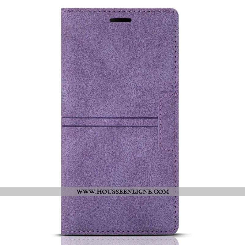 Flip Cover Samsung Galaxy S23 5G Style Cuir Couture Fermoir Magnétique