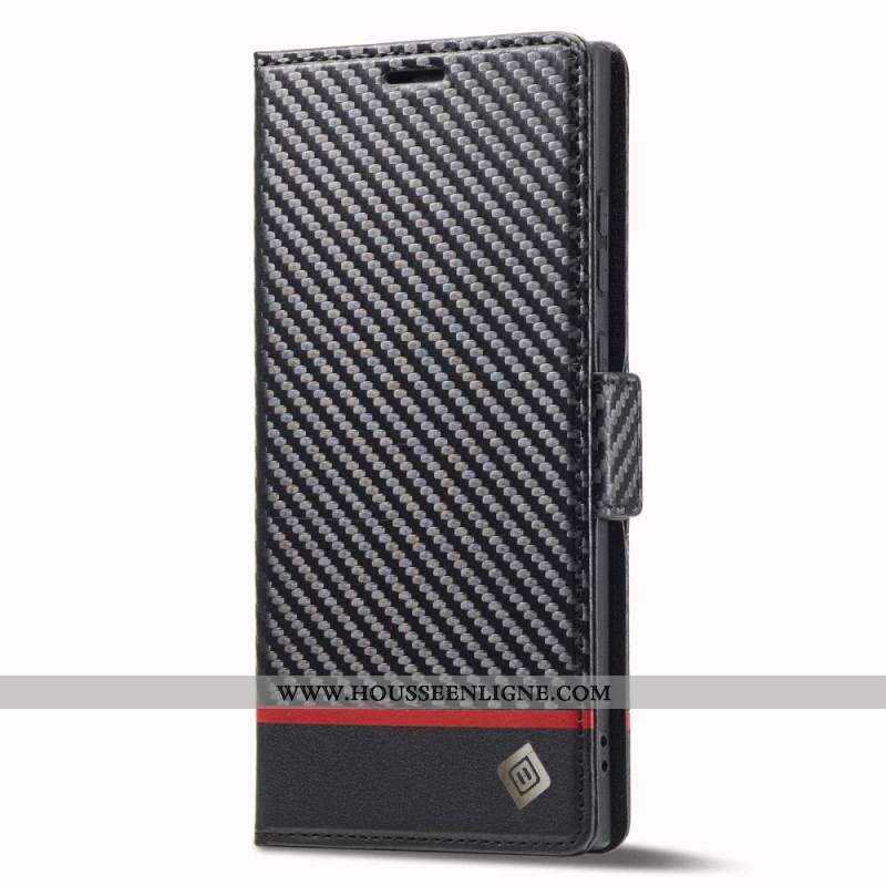 Flip Cover Samsung Galaxy S23 Ultra 5G Fibre Carbone