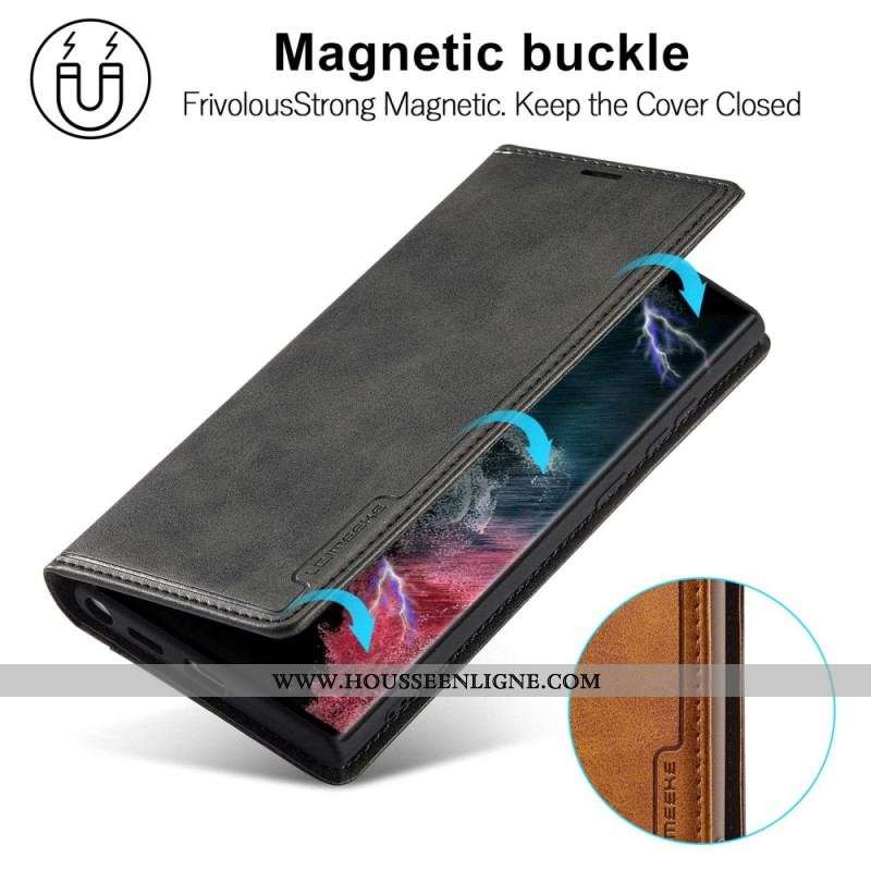 Flip Cover Samsung Galaxy S23 Ultra 5G Porte-Carte Arrière LC.IMEEKE