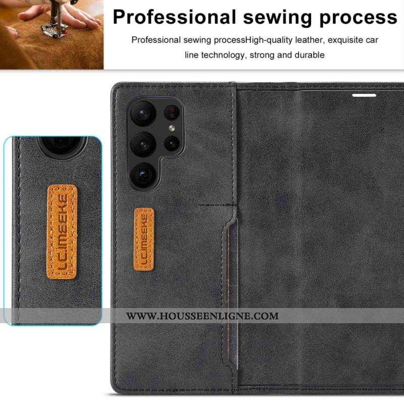 Flip Cover Samsung Galaxy S23 Ultra 5G Porte-Carte Arrière LC.IMEEKE
