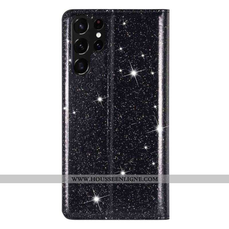 Flip Cover Samsung Galaxy S23 Ultra 5G Style Paillettes
