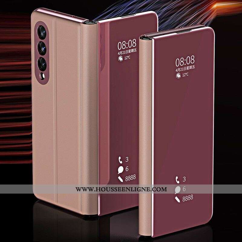 Flip Cover Samsung Galaxy Z Fold 3 5G Couverture Miroir