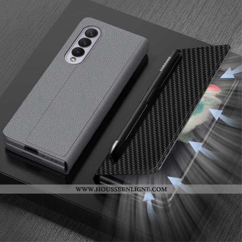 Flip Cover Samsung Galaxy Z Fold 3 5G Simili Cuir Porte-Stylet