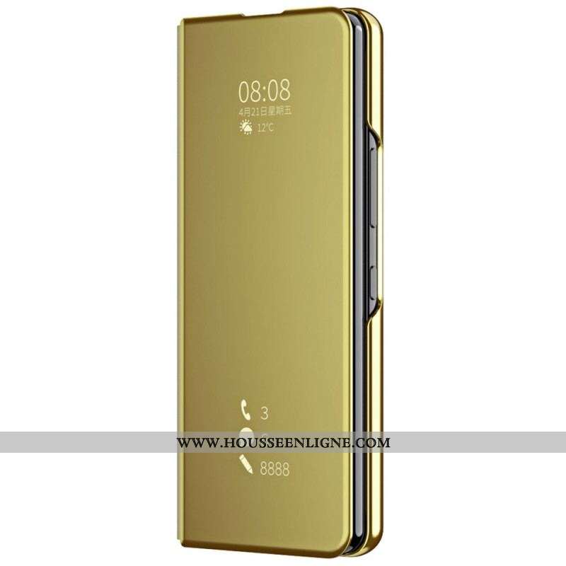 Flip Cover Samsung Galaxy Z Fold 4 Miroir et Transparence