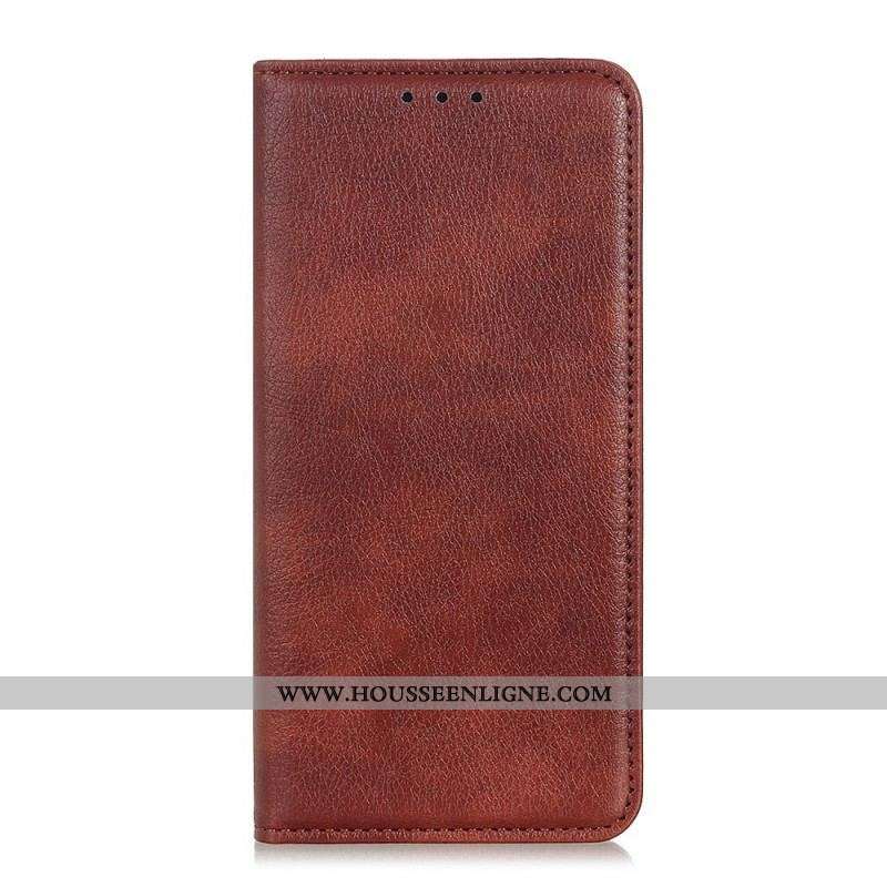 Flip Cover Sony Xperia 1 IV Cuir Fendu Litchi