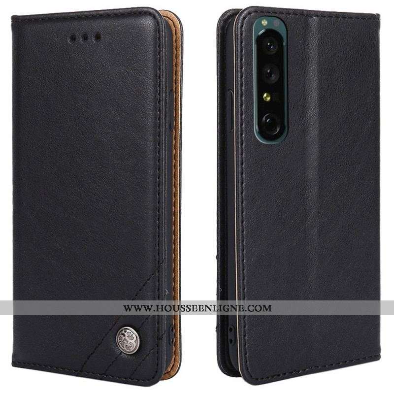 Flip Cover Sony Xperia 1 IV Rivet Décoratif