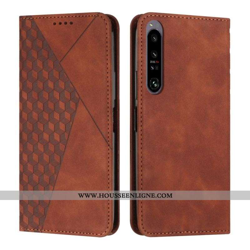 Flip Cover Sony Xperia 1 IV Style Cuir Motif 3D