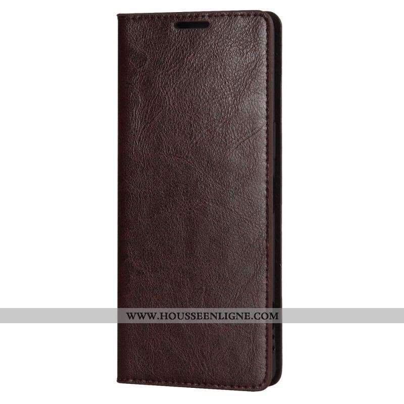 Flip Cover Sony Xperia 1 IV Véritable Cuir