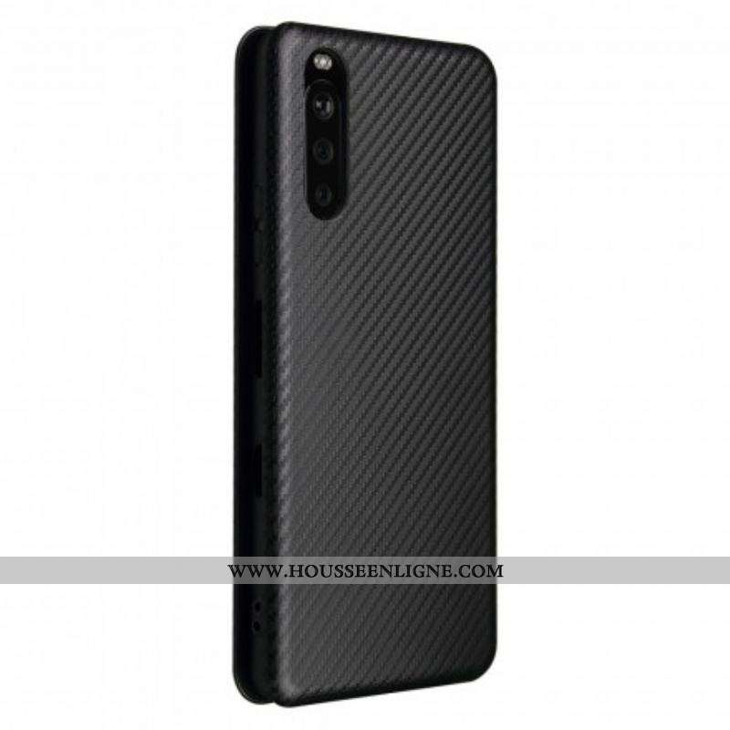 Flip Cover Sony Xperia 10 III Silicone Carbone Coloré