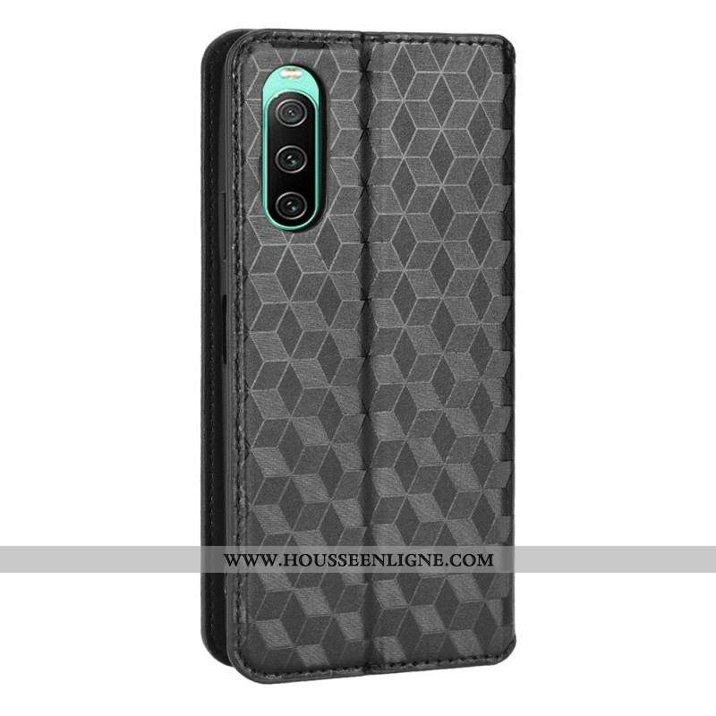Flip Cover Sony Xperia 10 IV Cubes 3D
