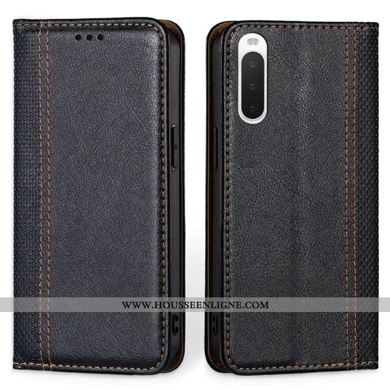 Flip Cover Sony Xperia 10 IV Simili Cuir Vintage