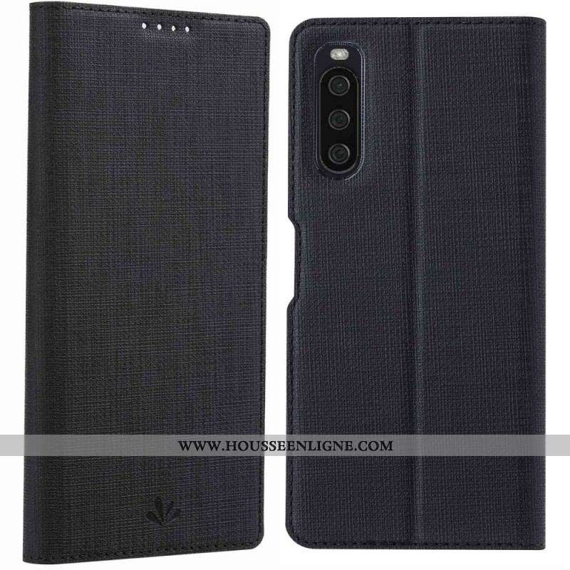 Flip Cover Sony Xperia 10 IV Texture Tissu VILI