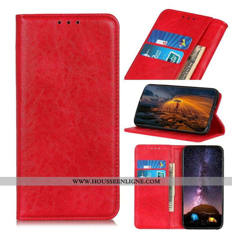 Flip Cover Sony Xperia 5 II Cuir Fendu Texturé