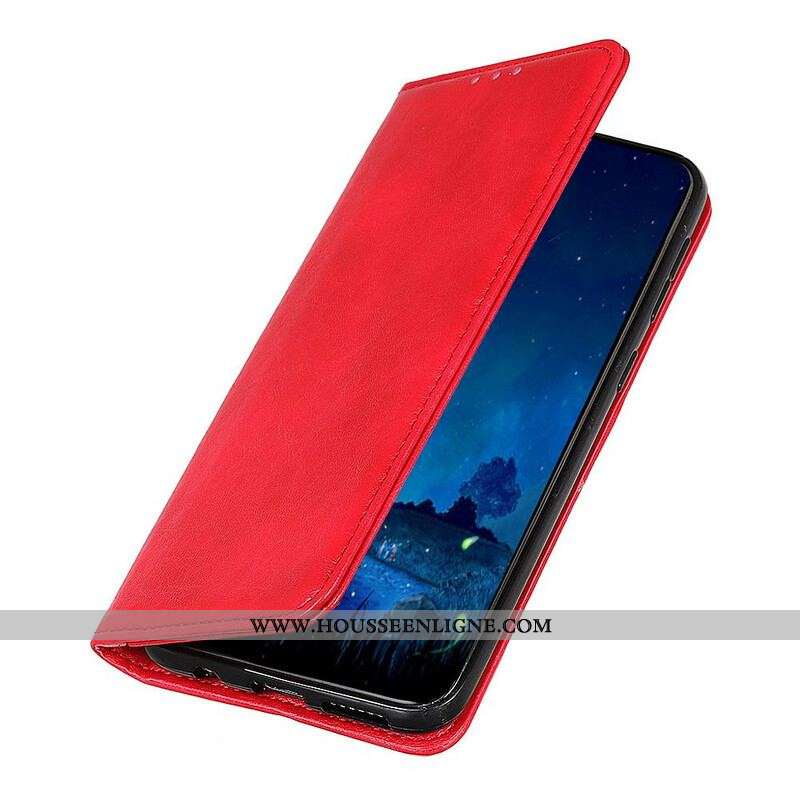 Flip Cover Sony Xperia 5 II Cuir Fendu Texturé
