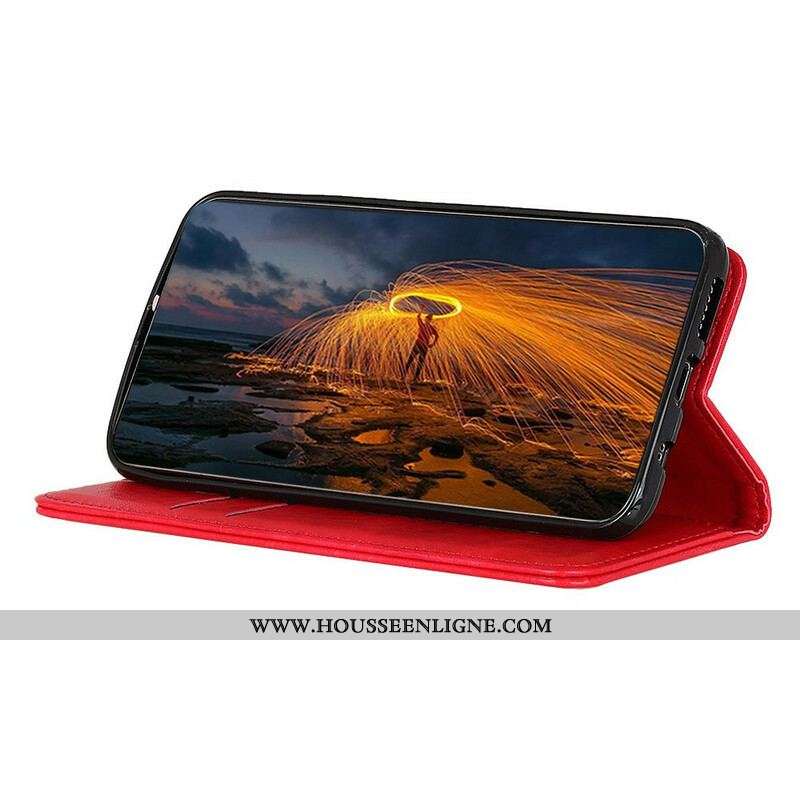Flip Cover Sony Xperia 5 II Cuir Fendu Texturé