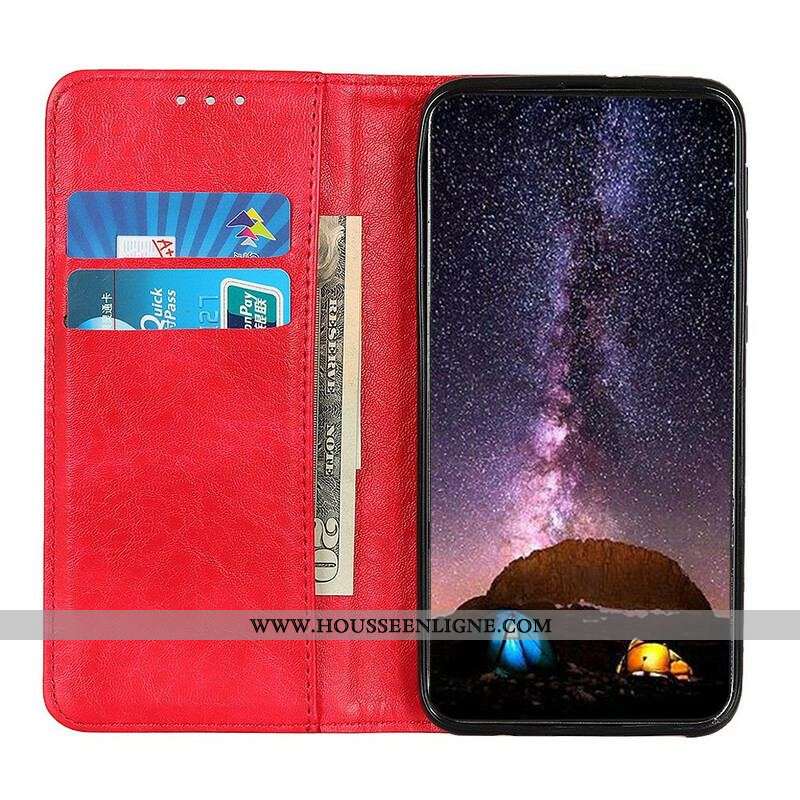 Flip Cover Sony Xperia 5 II Cuir Fendu Texturé