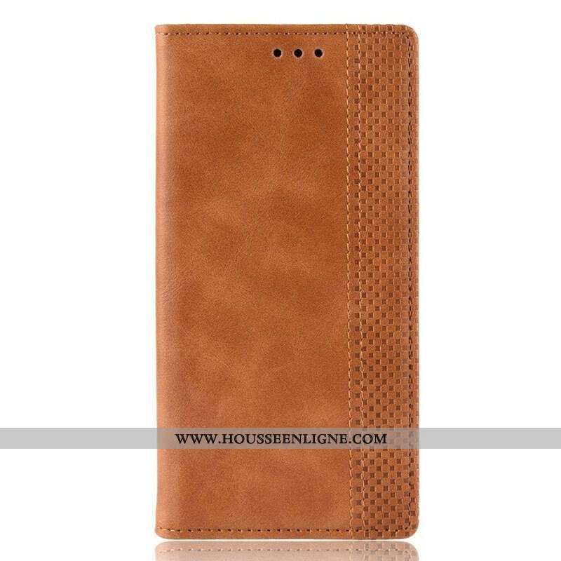 Flip Cover Sony Xperia 5 II Effet Cuir Vintage Stylisé