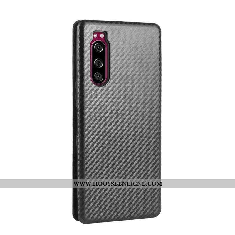 Flip Cover Sony Xperia 5 II Silicone Carbone Coloré