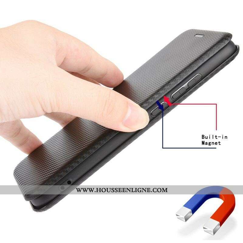 Flip Cover Sony Xperia 5 II Silicone Carbone Coloré