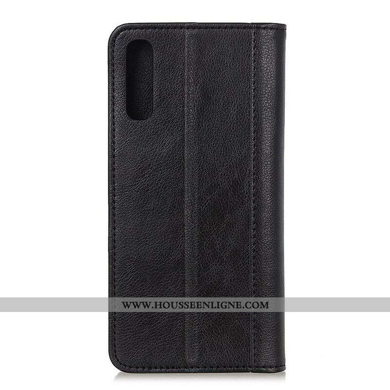 Flip Cover Sony Xperia 5 II Version Cuir Fendu