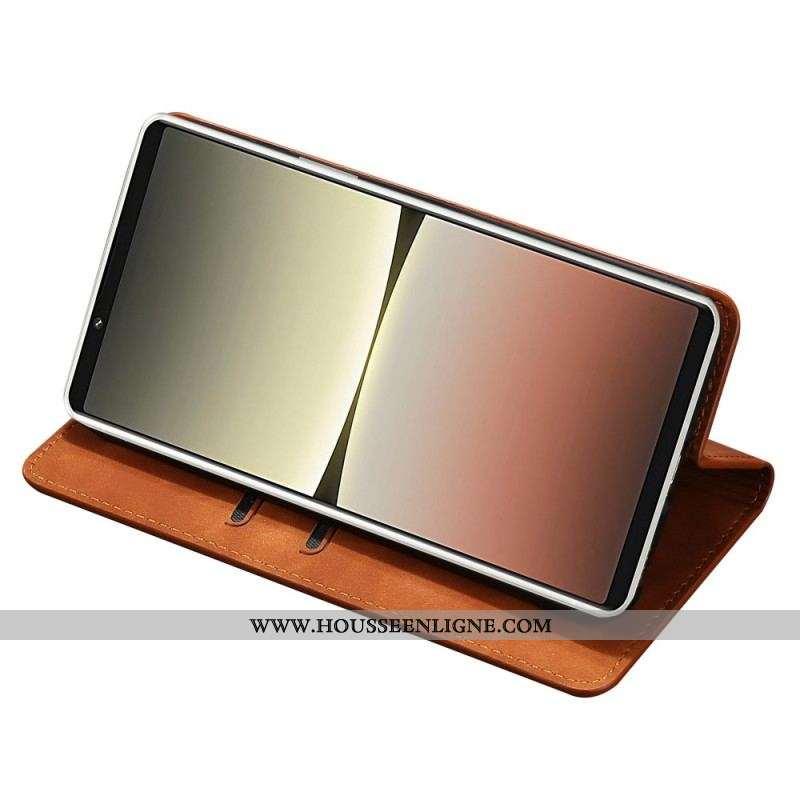 Flip Cover Sony Xperia 5 IV Simili Cuir Élégant
