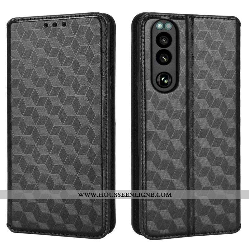 Flip Cover Sony Xperia 5 IV Texture 3D