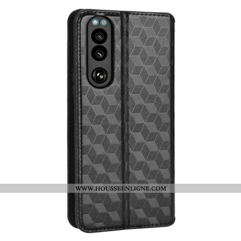 Flip Cover Sony Xperia 5 IV Texture 3D