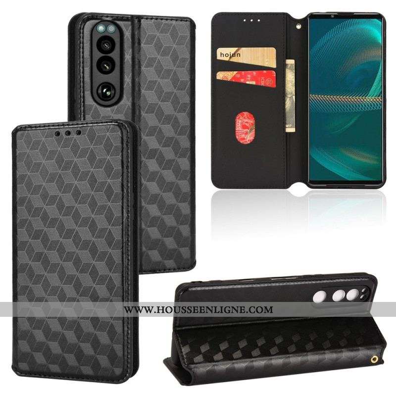Flip Cover Sony Xperia 5 IV Texture 3D
