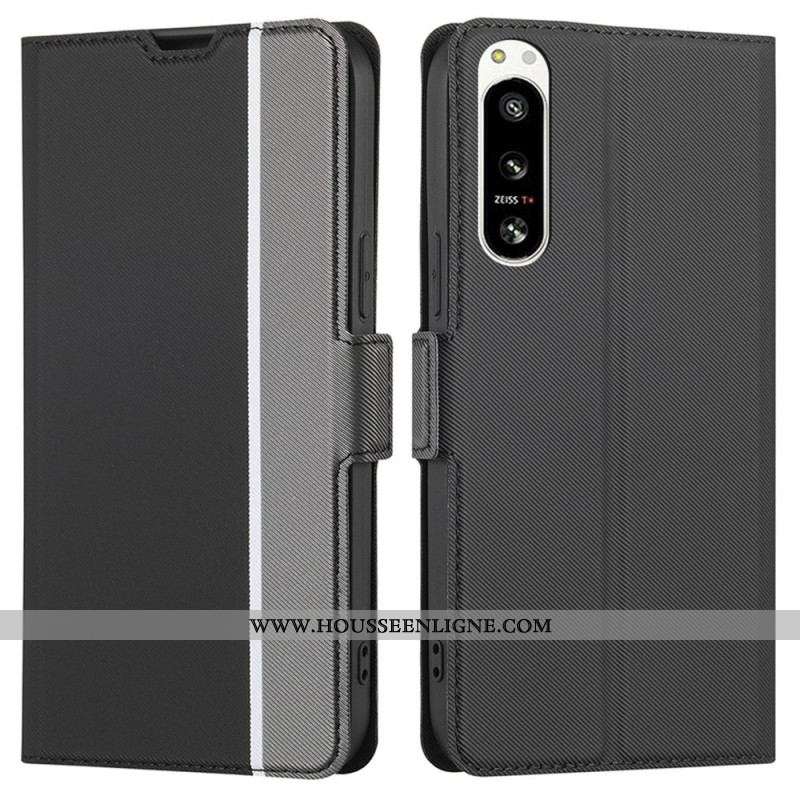 Flip Cover Sony Xperia 5 IV Ultra Fine Bicolore