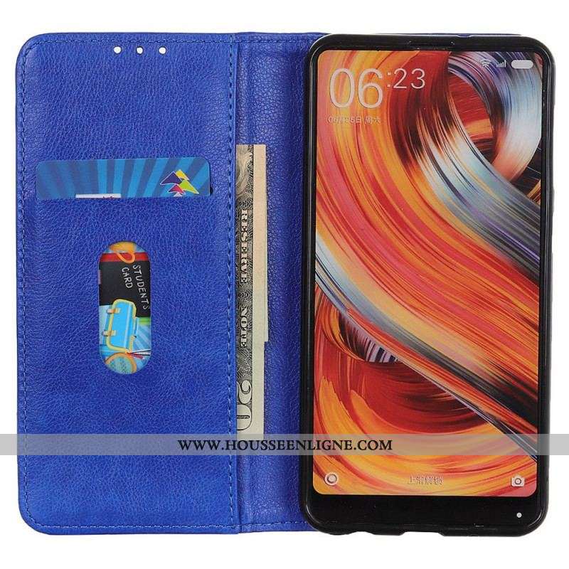 Flip Cover Sony Xperia Pro-I Cuir Litchi Fendu Élégance