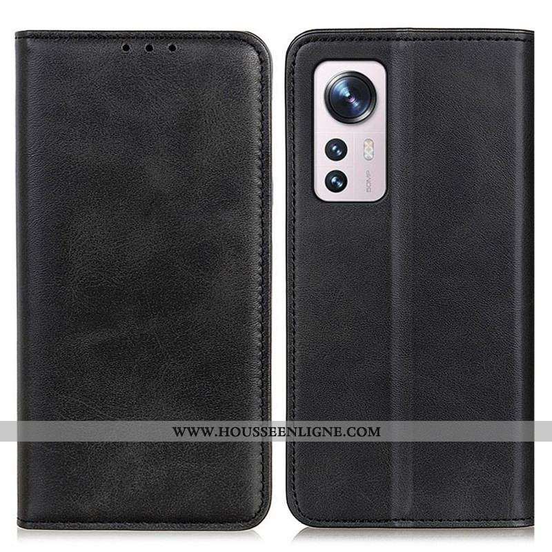 Flip Cover  Xiaomi 12 / 12X Cuir Fendu Élégance