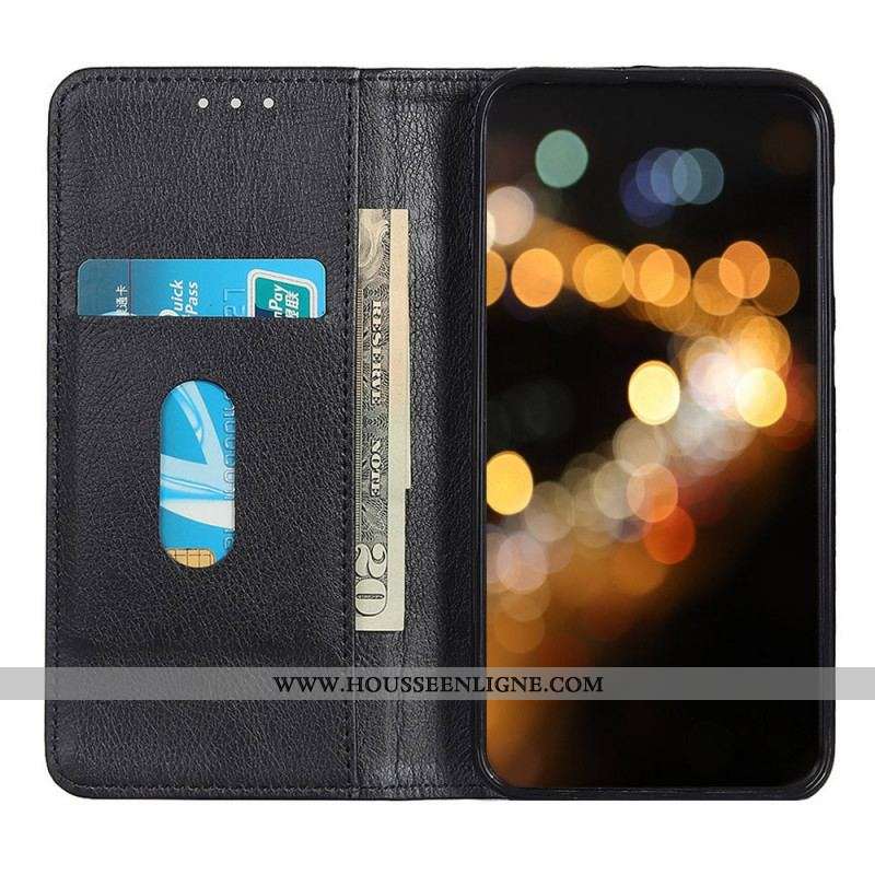 Flip Cover  Xiaomi 12 / 12X Cuir Litchi Fendu Texture