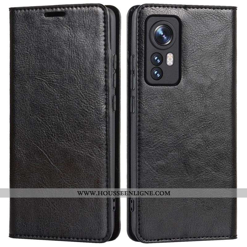 Flip Cover  Xiaomi 12 / 12X  Cuir Véritable
