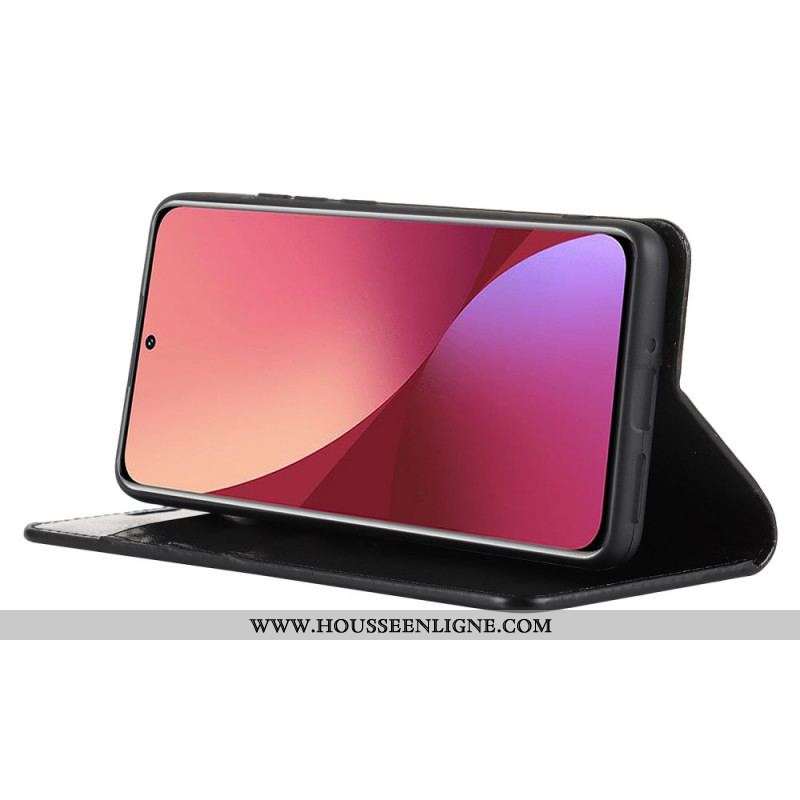 Flip Cover  Xiaomi 12 / 12X  Cuir Véritable