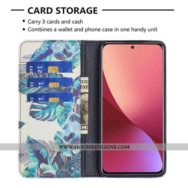 Flip Cover  Xiaomi 12 / 12X  Feuilles