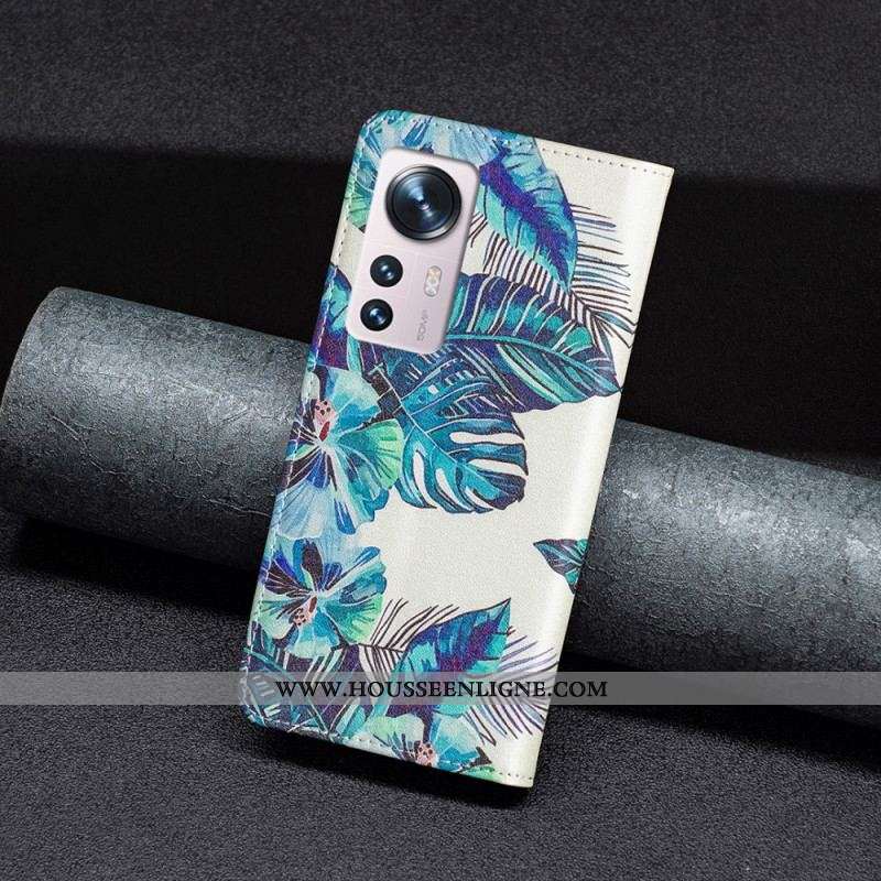 Flip Cover  Xiaomi 12 / 12X  Feuilles