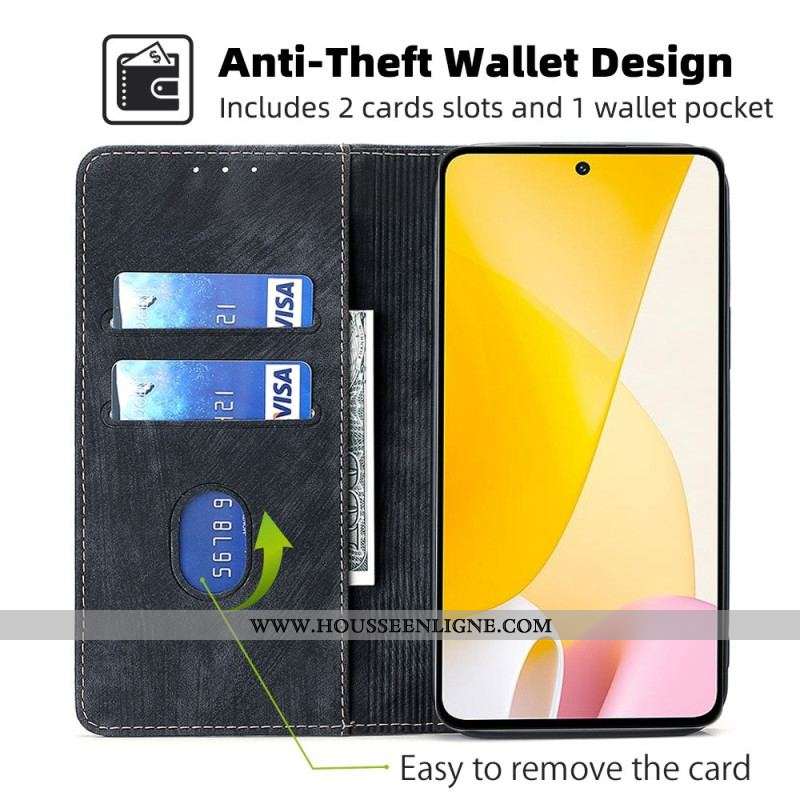 Flip Cover Xiaomi 12 Lite Style Cuir Rétro