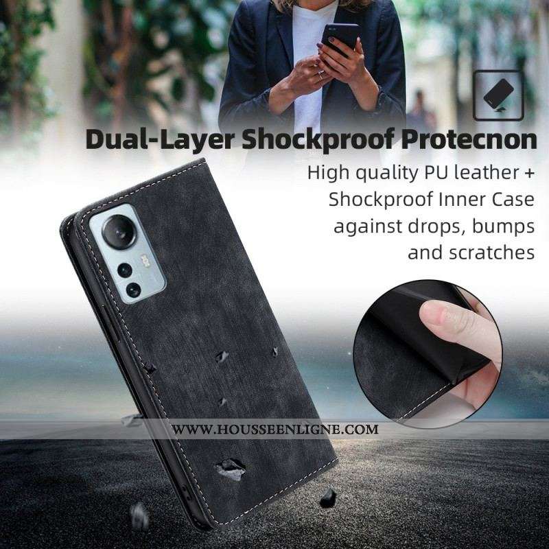 Flip Cover Xiaomi 12 Lite Style Cuir Rétro