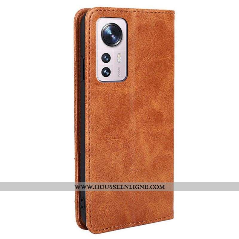 Flip Cover Xiaomi 12 Pro Style Cuir Rivet