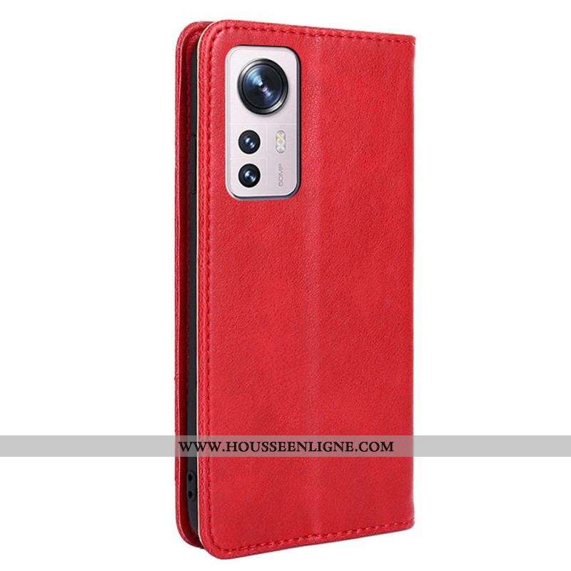 Flip Cover Xiaomi 12 Pro Style Cuir Rivet