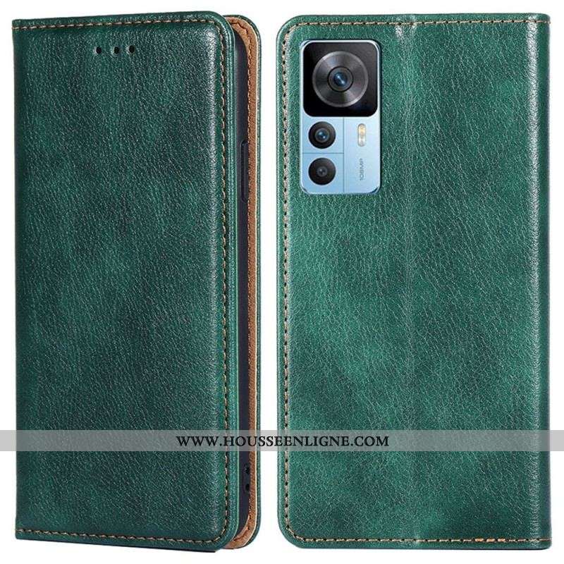 Flip Cover Xiaomi 12T / 12T Pro Effet Cuir Verni