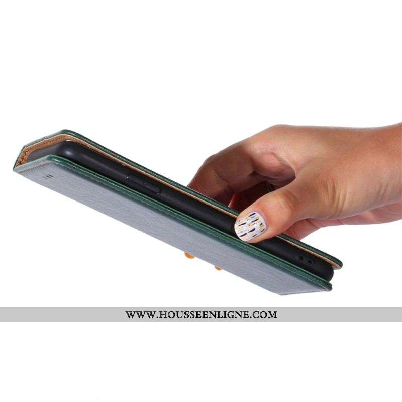 Flip Cover Xiaomi 12T / 12T Pro Effet Cuir Verni