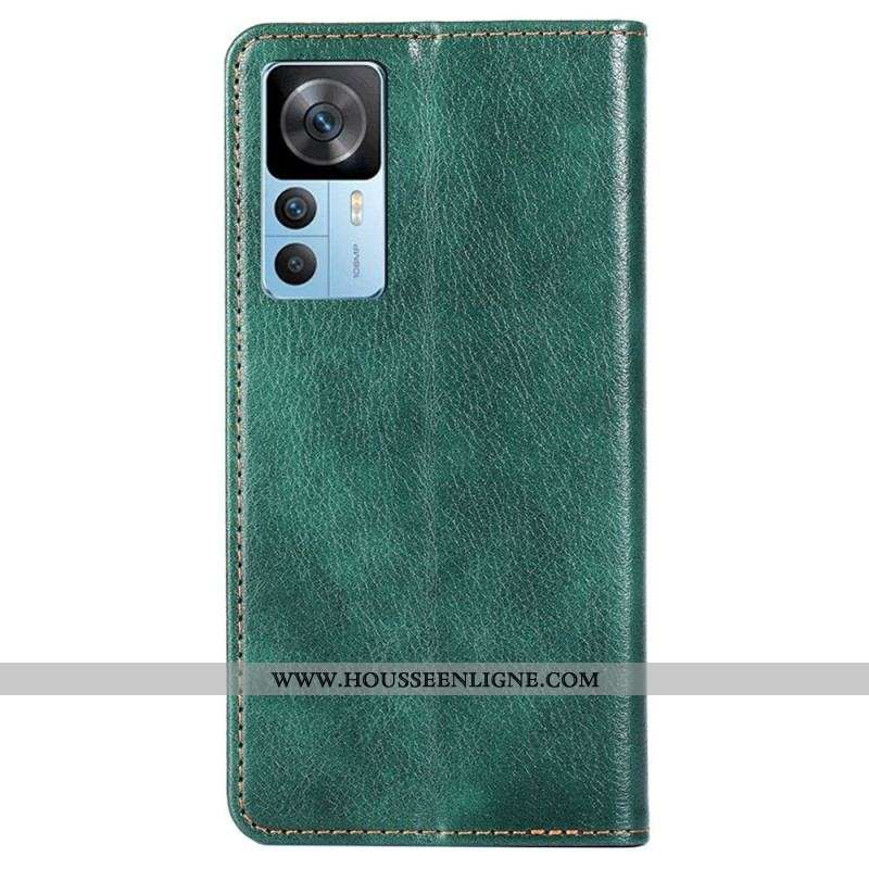 Flip Cover Xiaomi 12T / 12T Pro Effet Cuir Verni