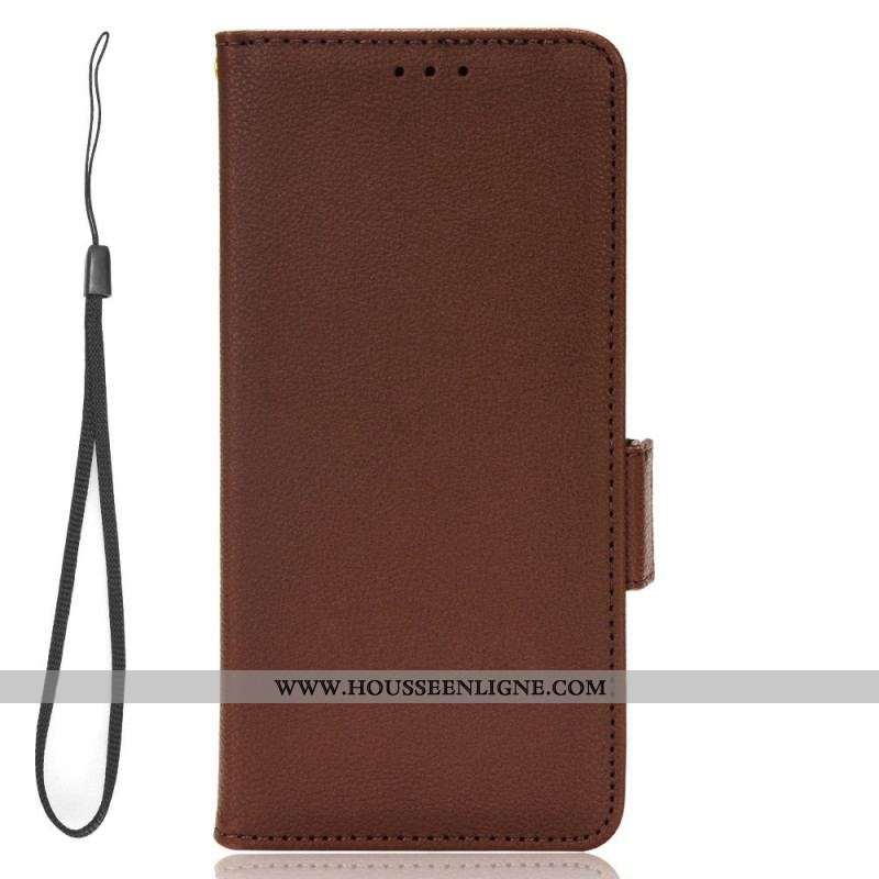 Flip Cover Xiaomi 12T / 12T Pro Effet Cuir avec Lanière