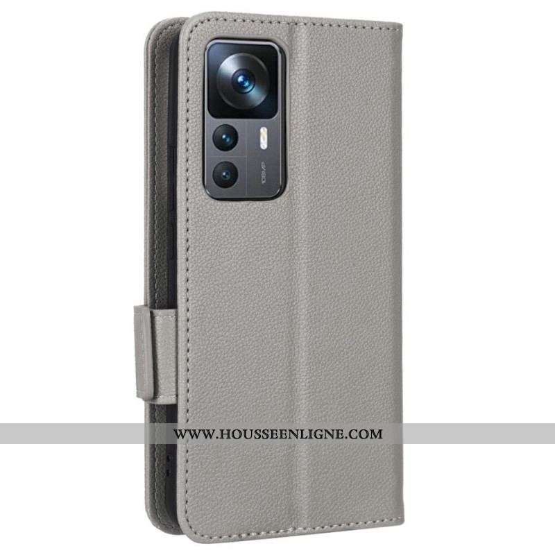 Flip Cover Xiaomi 12T / 12T Pro Effet Cuir avec Lanière