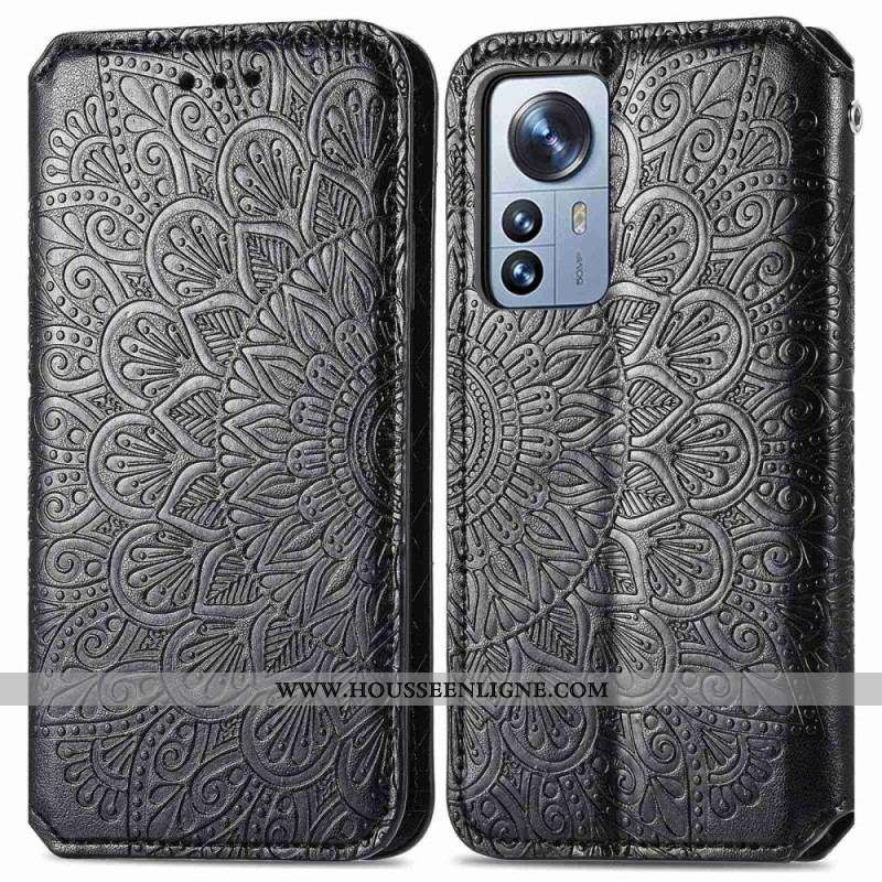 Flip Cover Xiaomi 12T / 12T Pro Feuilles Tribales