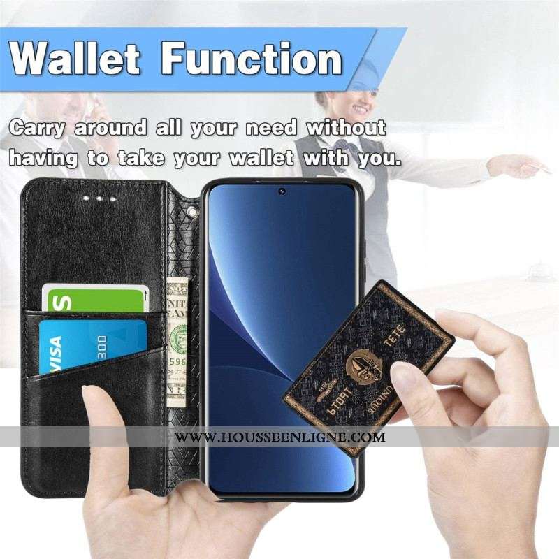 Flip Cover Xiaomi 12T / 12T Pro Feuilles Tribales