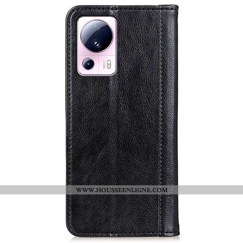 Flip Cover Xiaomi 13 Lite Version Colorée Cuir Fendu
