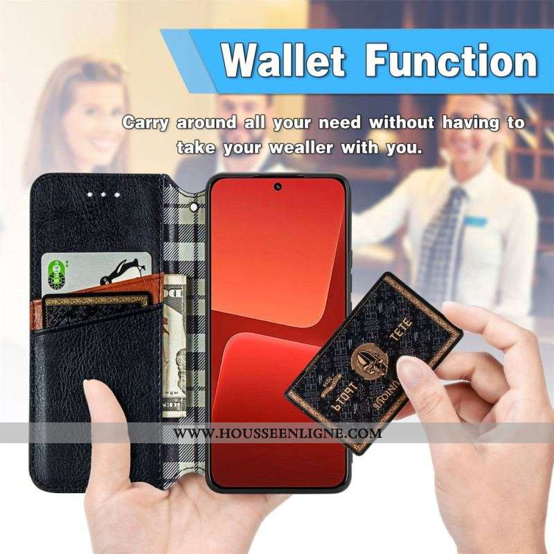Flip Cover Xiaomi 13 Motif Vintage