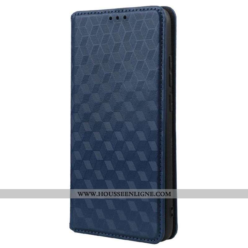 Flip Cover Xiaomi Redmi A1 Effet Cuir Cubes 3D